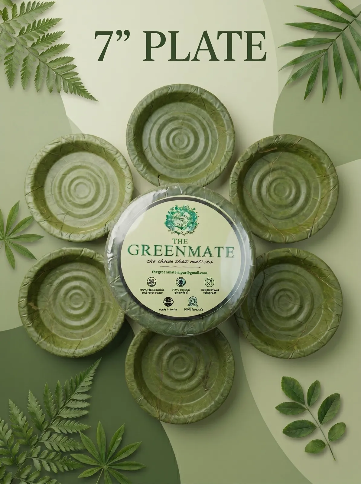 7" Siali Leaf Plate